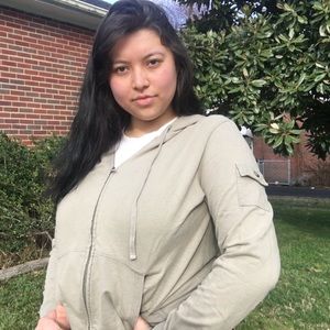 NY&C sport basic beige hoodie w/ pocket on sleeve